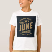 Legends zijn geboren in juni originele kwaliteit t-shirt (Voorkant)