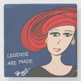 LEGENTEN WORDEN GEMAAKT STENEN ONDERZETTER