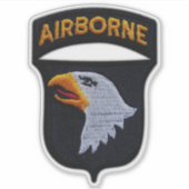 Leger 101e ABN DIV Screaming Eagles Contour Sticker (Voorkant)