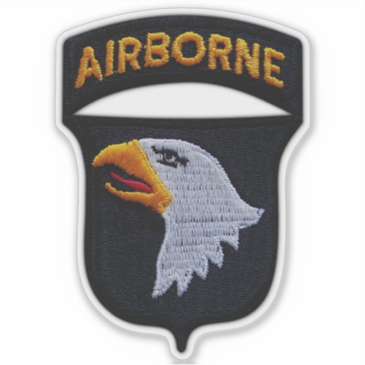 Leger 101e ABN DIV Screaming Eagles Contour Sticker (Voorkant)