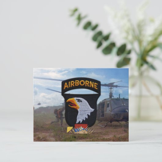 leger 101e vietnam patch in de lucht (Staand voorkant)