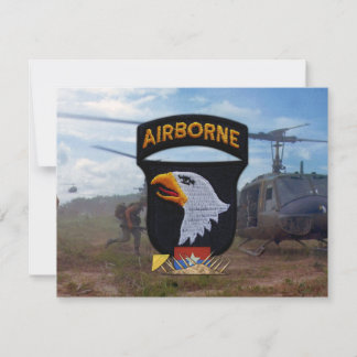 leger 101e vietnam patch in de lucht