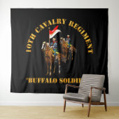 Leger - 10e Cavalry Regiment w Cavalrymen Wandkleed (In Situ (horizontaal))