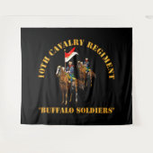 Leger - 10e Cavalry Regiment w Cavalrymen Wandkleed (Voorkant (horizontaal))