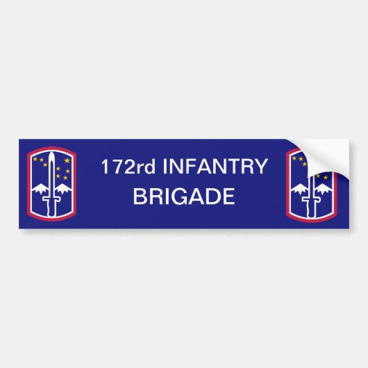 Leger 172e Infanteriebrigade Bumpersticker (Voorkant)