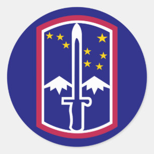 Leger 172e Infanteriebrigade Ronde Sticker