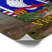 Leger 173e ABN BDE Vietnam oorlogspatch Poster (Hoek)