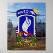Leger 173e ABN BDE Vietnam oorlogspatch Poster (Voorkant)