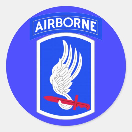 Leger 173e brigadegevechtsteam ronde sticker (Voorkant)