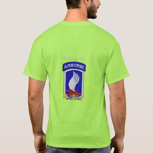 Leger 173e veteranen van brigadeveteranen t-shirt (Achterkant)