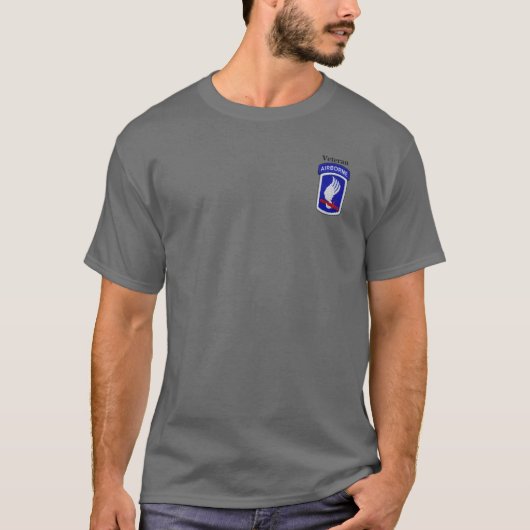 Leger 173e veteranen van de luchtbrigade ABN T-shirt (Voorkant)
