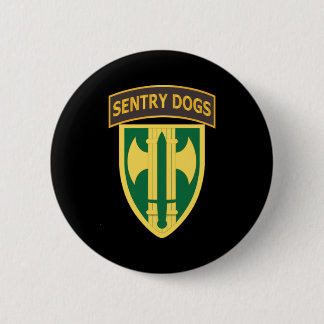 Leger - 18e MP-brigade - Sentry Dogs Tab wo Txt Ronde Button 5,7 Cm