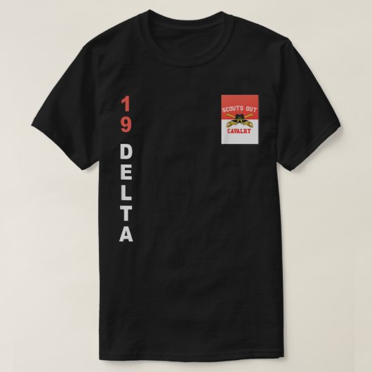 Leger 19 Cavalry Scout delta T-shirt (Design voorkant)