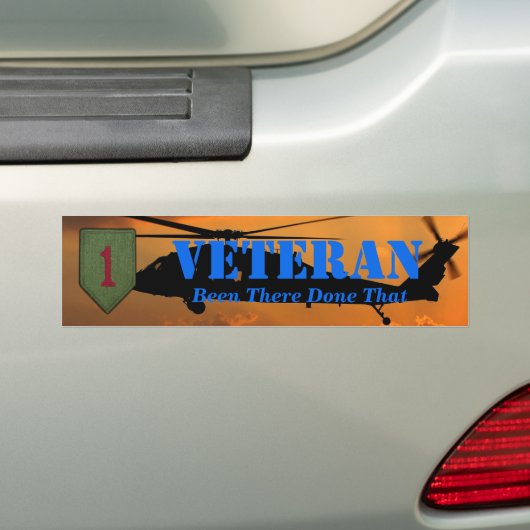 Leger 1e infanteriedivisie Fort Riley Veterans die Bumpersticker (Op auto)