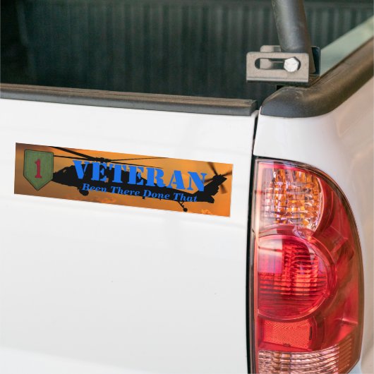 Leger 1e infanteriedivisie Fort Riley Veterans die Bumpersticker (Op Truck)