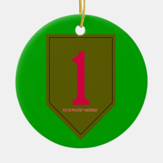 Leger 1e infanteriedivisie keramisch ornament (Voorkant)