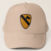 Leger 1st CAV DIV Cavalry Division Fort Hood Trucker Pet (Voorkant)