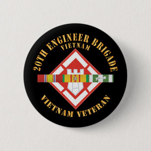 Leger - 20e Ingenieursbrigade met VIetnam SVC Ri Ronde Button 5,7 Cm