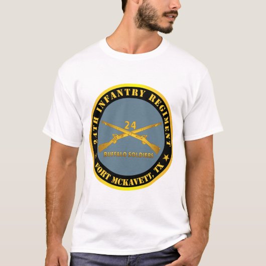 Leger - 24th Infantry Regiment - Fort McKavett, TX T-shirt (Voorkant)