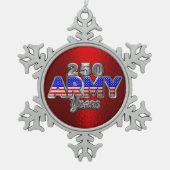 LEGER 250 JAAR TIN SNEEUWVLOK ORNAMENT (Voorkant)