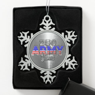 LEGER 250 JAAR TIN SNEEUWVLOK ORNAMENT