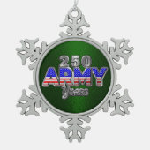 LEGER 250 JAAR TIN SNEEUWVLOK ORNAMENT (Voorkant)