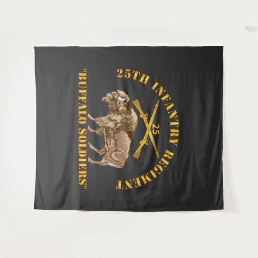 Leger - 25e infanterieregime - buffelsoldaten wandkleed (Voorkant (horizontaal))