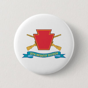 Leger - 28e Infanteriedivisie - w BR - SSI - Ribbo Ronde Button 5,7 Cm