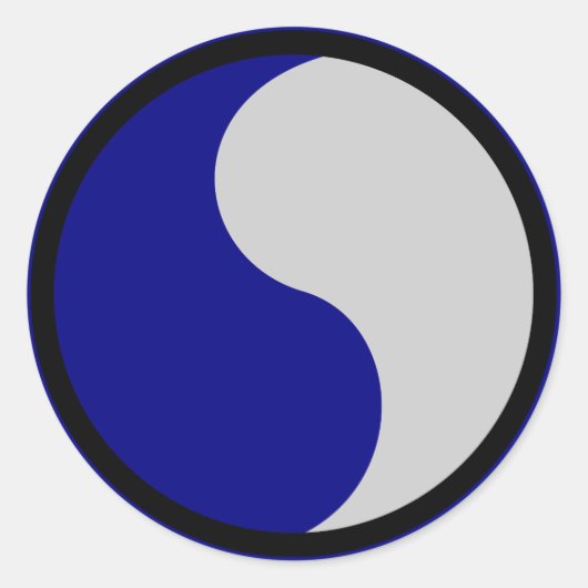 Leger 29e infanteriedivisie ronde sticker (Voorkant)