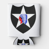 Leger 2e Infanteriedivisie Indiaas hoofd Blikjeskoeler (Voorkant)