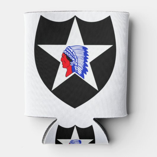 Leger 2e Infanteriedivisie Indiaas hoofd Blikjeskoeler (Voorkant)