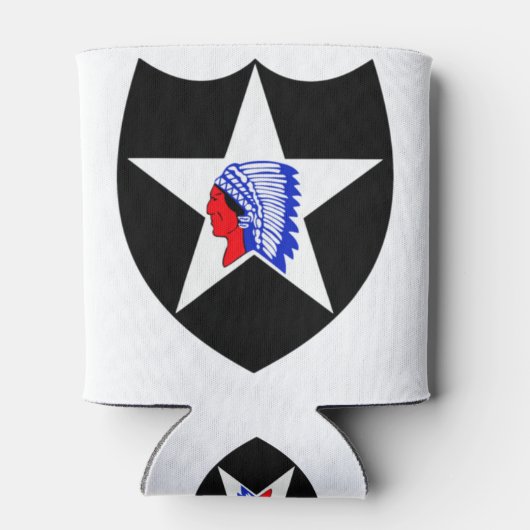 Leger 2e Infanteriedivisie Indiaas hoofd Blikjeskoeler (Achterkant)