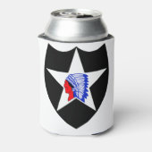 Leger 2e Infanteriedivisie Indiaas hoofd Blikjeskoeler (Blikje Achterkant)