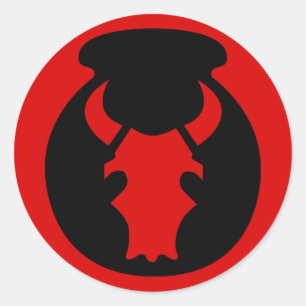 Leger 34e infanteriedivisie ronde sticker