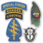 Leger 3e Special Forces Groep Groene Baretten cont Sticker (Voorkant)