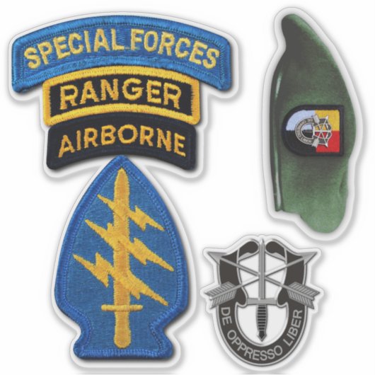 Leger 3e Special Forces Groep Groene Baretten cont Sticker (Voorkant)