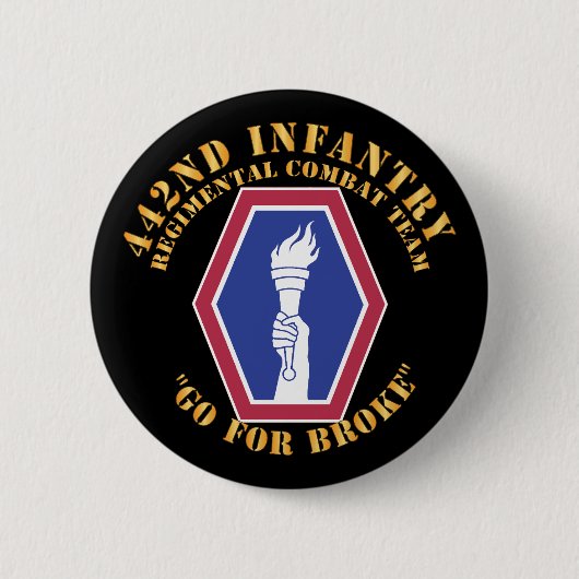 Leger - 442nd Infantry Regimental Combat Team Ronde Button 5,7 Cm (Voorkant)