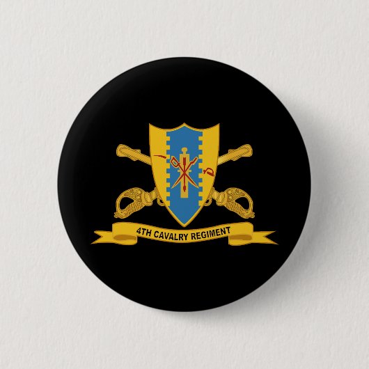 Leger - 4e cavalerieregiment w Br - lint Ronde Button 5,7 Cm (Voorkant)