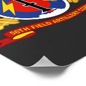 Leger - 56e commando op veldartillerie poster (Hoek)