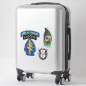 Leger 5e Special Forces Groep Groene Baretten cont Sticker (Koffer)