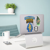 Leger 5e Special Forces Groep Groene Baretten cont Sticker (Laptop op bureau)