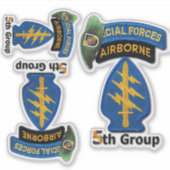 Leger 5e speciale troepengroep SFG contour sticker (Voorkant)