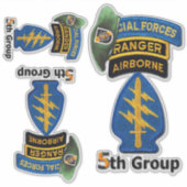 Leger 5e speciale troepengroep SFG contour sticker (Voorkant)