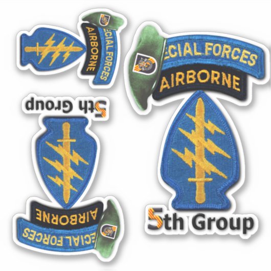 Leger 5e speciale troepengroep SFG contour sticker (Voorkant)