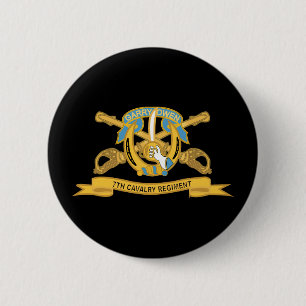 Leger - 7e cavalerieregiment w BR - lint Ronde Button 5,7 Cm