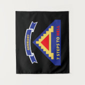 Leger - 7e Leger van de Verenigde Staten w 7 Steps Wandkleed (Voorkant)