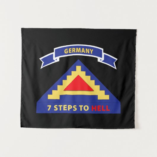 Leger - 7e Leger van de Verenigde Staten w 7 Steps Wandkleed (Voorkant (horizontaal))