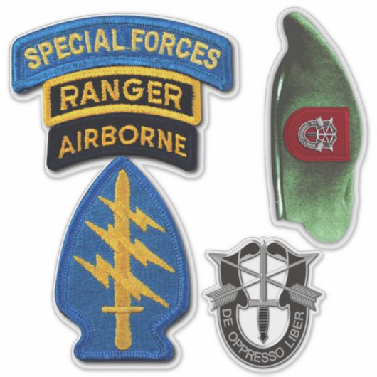 Leger 7e Special Forces Groep contour Sticker (Voorkant)