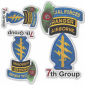 Leger 7e Special Forces Groep SFG contour stickers (Voorkant)