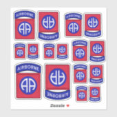 Leger 82e ABN Airborne Division Fort Bragg Contour Sticker (Vel)